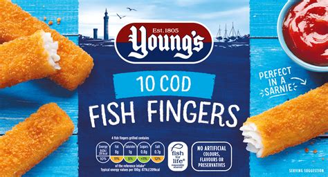 10 Cod Fish Fingers Youngs Seafood