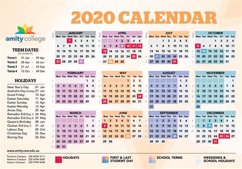 Impressive 2020 Calendar Nsw Public Holidays Printable Calendar