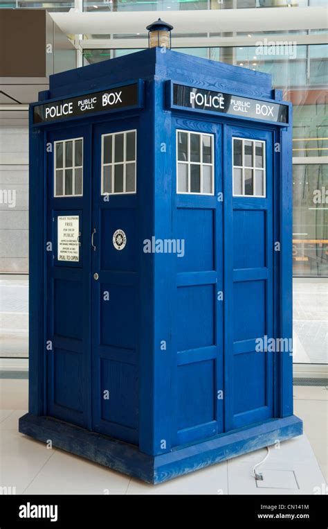 Doctor Who Tardis Police Box In The Atrium Of The Studios Building
