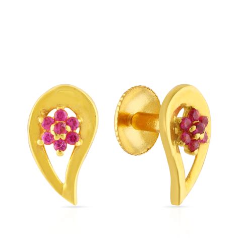 Buy Malabar Gold Earring Eg825218 For Kids Online Malabar Gold And Diamonds