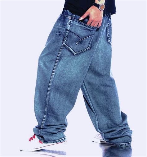 Men Retro Baggy Jeans Vintage Washed Denim Pants Plus Size 42 44 46