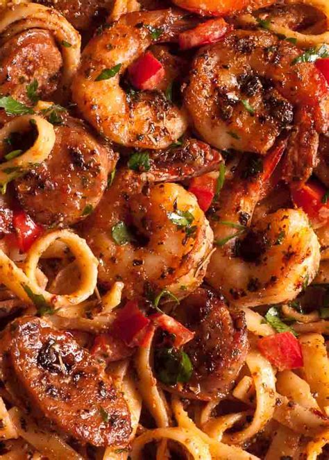 Creamy Cajun Shrimp Pasta With Sausage Meals