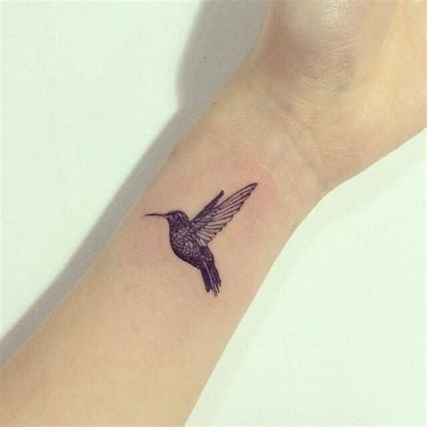 Small Tattoos — Hummingbird Tattoo On The Left Inner Wrist Tattoo