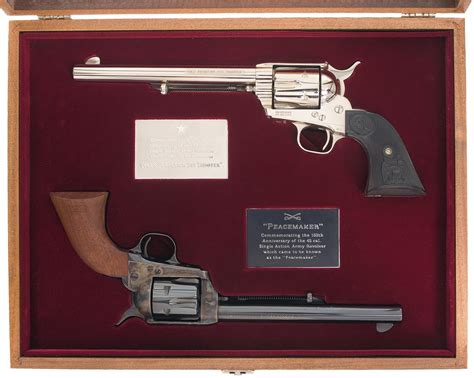 Cased Colt Peacemaker Centennial Single Action Revolver Two Gu Rock