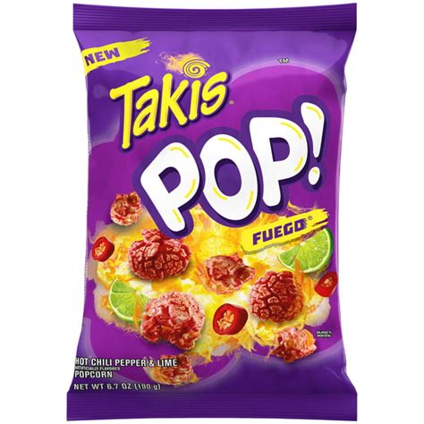 Takis Pop Fuego Ready To Eat Popcorn Hot Chili Pepper And Lime