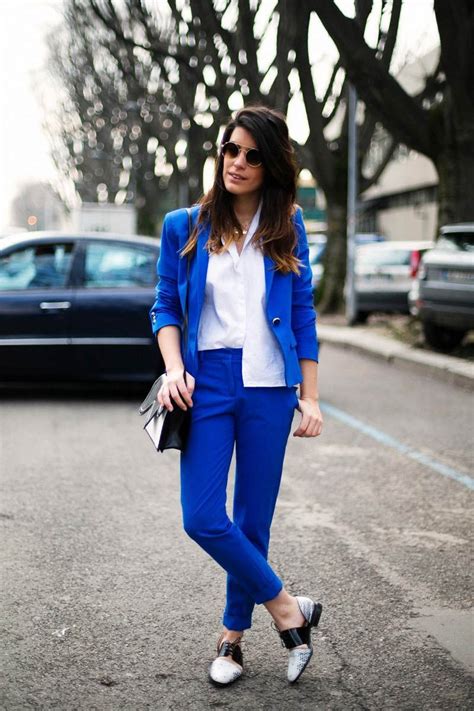 Blue Blazer Outfit Women Cobalt Blue Casual Wear Blue Blazer Outfit