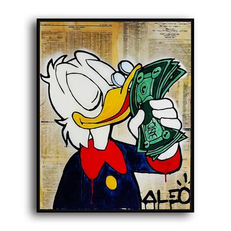Alec Monopoly Scrooge Mcduck Money Smell Hd Canvas Print Wall Art