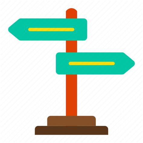 Road Sign Location One Way Sign Post Street Sign Map Icon