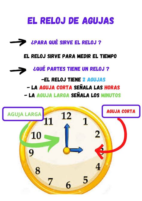 Partes Del Reloj Aprendiendo La Hora Y La Estructura Del Reloj Vlrengbr