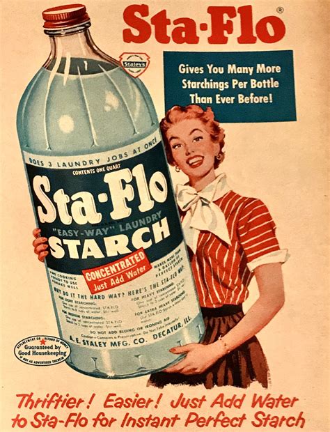 Giant Bottle Of Sta Flo Is Thriftier Flo Bottle Vintage Advertisements