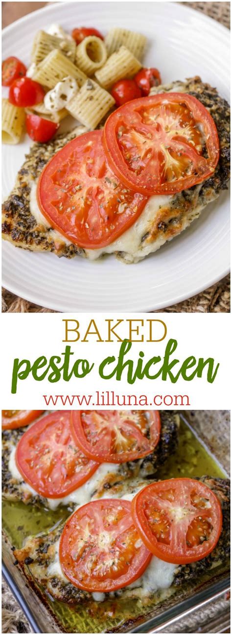 Baked Pesto Chicken Recipe Chicken Pesto Recipes Food