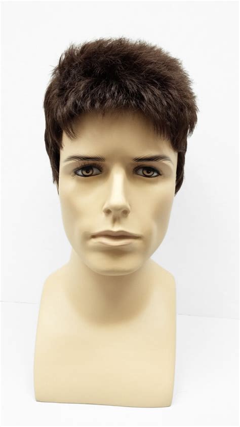 Dark Brown Short Style Mens Wig Synthetic Fashion Wig Etsy