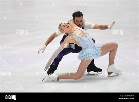 Olivia Smart And Adrian Diaz From Spain During Dance Free In Ice Dance