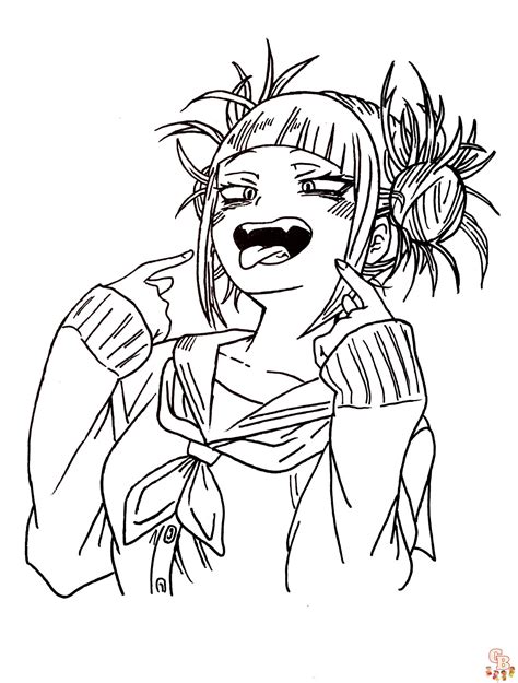 My Hero Academia Toga Coloring Pages Free Printable And Easy