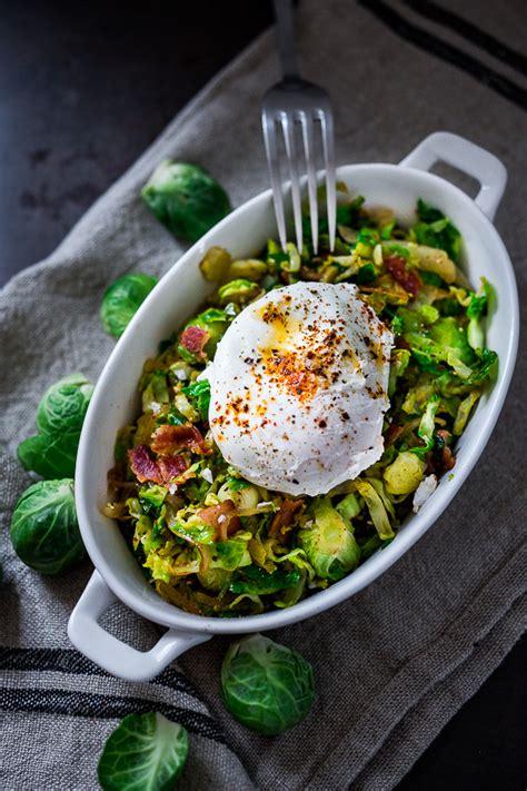 Feasting At Home Brussel Sprout Hash W Soft Poached Eggs And Aleppo