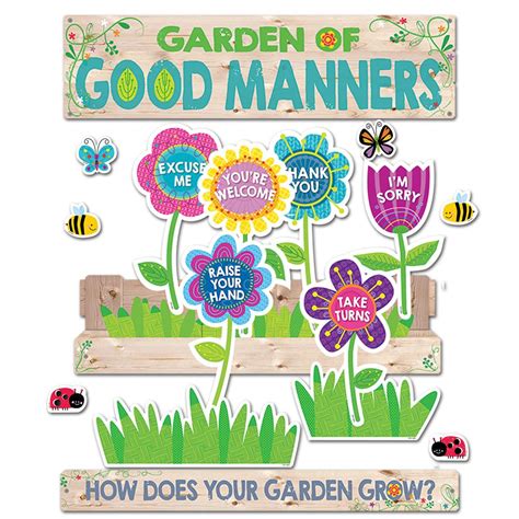 Garden Of Good Manners Mini Bulletin Board Schoolquipie