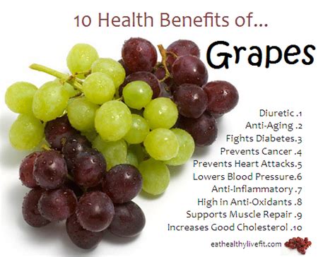 10 Health Benefits Of Grapes Grapes Benefits Fruit Benefits Nutrition