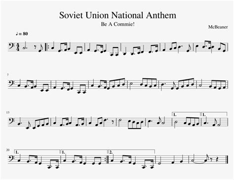 Soviet Union National Anthem Sheet Music Composed By Ussr National