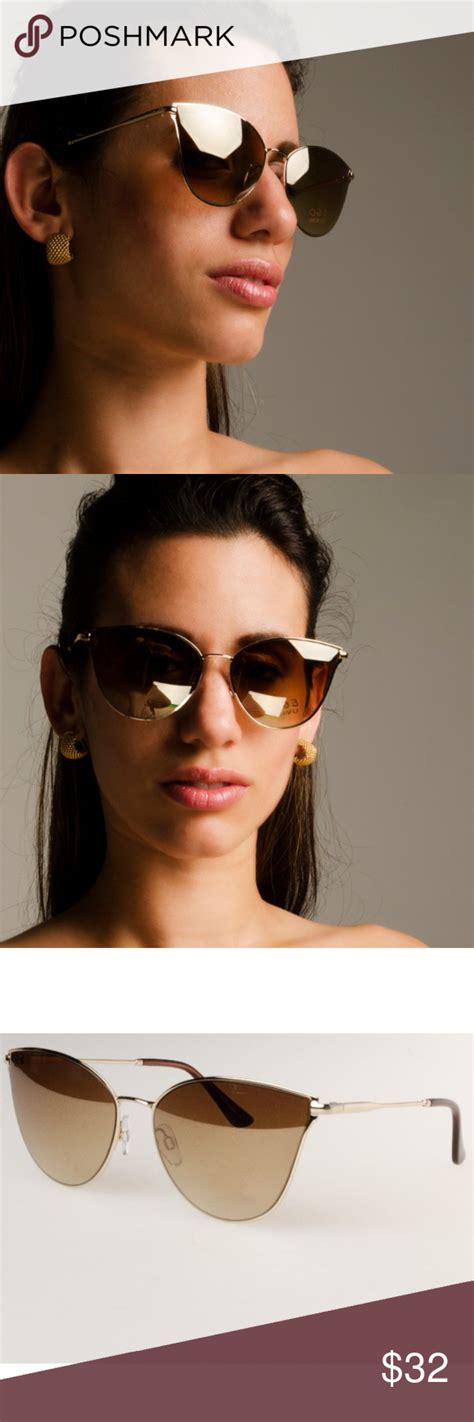 Gold Cat Eye Mirrored Sunglasses Gold Lens Fashion Tips Gold Sunglasses Mirrored Sunglasses