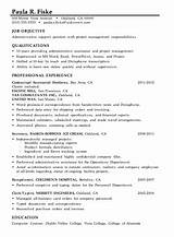 Resume For It Management