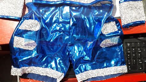 Blue Silver Lycra Girl Western Dance Costume For Kidsschool Annual