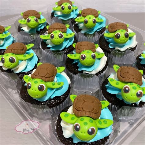 Turtle Cute Cupcakes Turtle Birthday Cake Turtle Cupcakes Turtle Cake