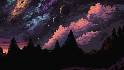 1360x768 Stargazing Hd Pixel Art Desktop Laptop Hd Wallpaper Hd Artist