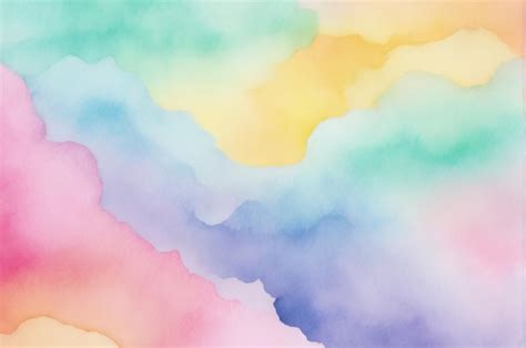 Premium Ai Image Pastel Watercolor Clouds Background