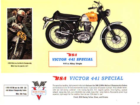 1967 Bsa 441 Victor Motorcycle Advertisement Jd Jetting