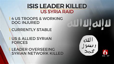 Senior Isis Leader Killed 4 Us Troops And Working Dog Wounded In