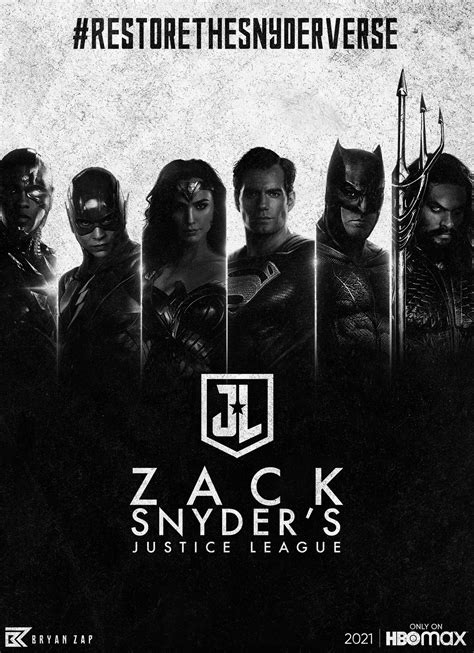 Zack Snyders Justice League Poster Zack Snyder S Justice League Fan