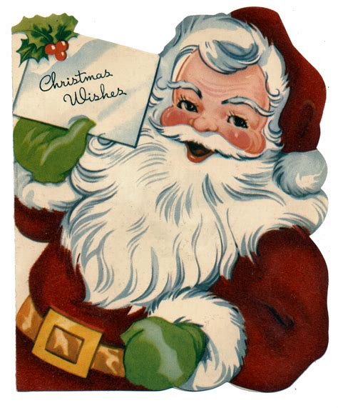 Vintage Holiday Graphics Classic Images Of Santa