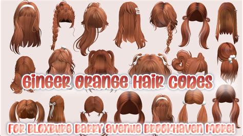 Ginger Orange Hair Codes For Berry Avenue And Bloxburg Roblox Ginger