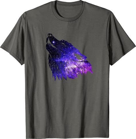 Wolf Galaxy Shirt Purple Wolf T Shirt Uk Fashion