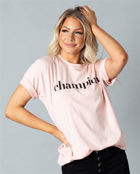 Champion T Shirt Pink T Shirts For Women Shirts Tops