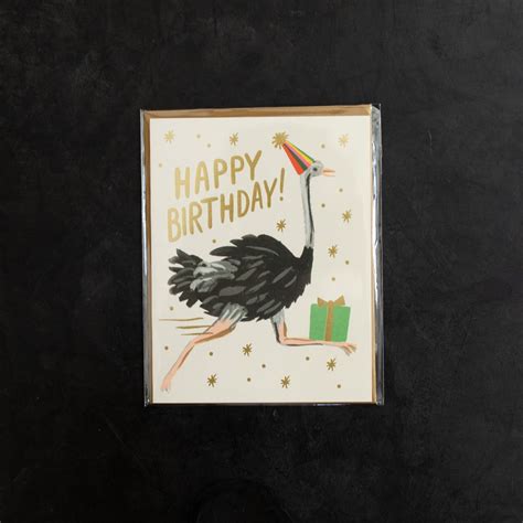 Ostrich Birthday Card In 2022 Cards Birthday Cards Birthday