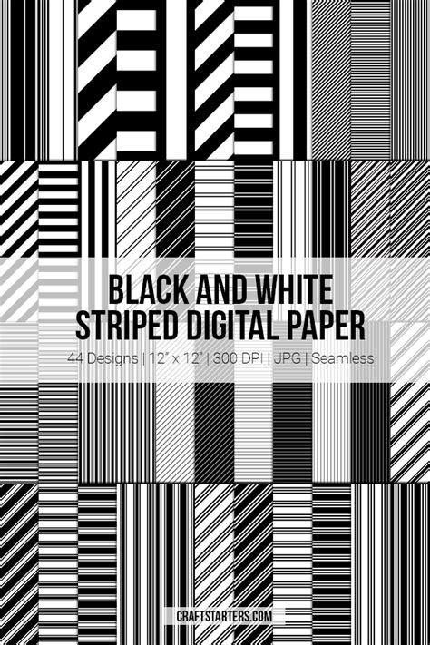 Free Black And White Stripe Digital Paper Digital Paper Digital