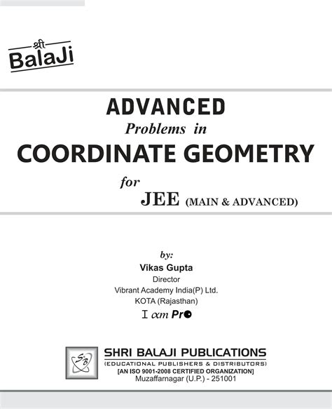 Solution Advanced Problems In Coordinate Geometry For Jee Main