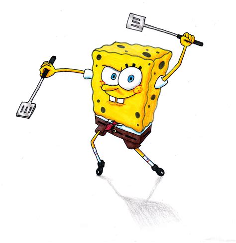 Spongebob With Two Spatulas By Gianlucarugergr On Deviantart