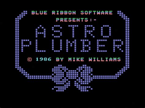 Astro Plumber 1985 MSX Blue Ribbon Software Media Generation MSX