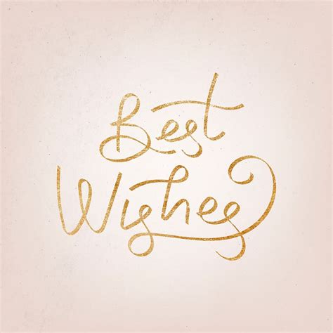 Golden Best Wishes Typography Illustration Free Photo Rawpixel