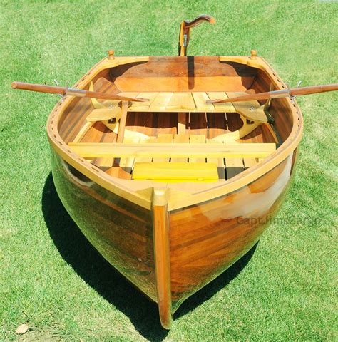 Cedar Rowboat Dingy 987 Wood Strip Built Gloss Finish Tender