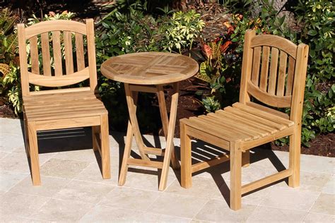 2 out of 5 stars with 1 ratings. Folding Bistro Teak Table & Java Oval Chairs Set - Oceanic Teak Furniture