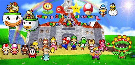 Happy 35th Anniversary Super Mario Bros By Supercharlie623 On Deviantart