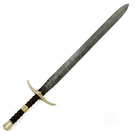 Bastard Sword High Carbon Damascus Steel Sword 37 Longsword Battling Blades