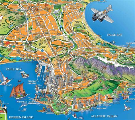 Cape Town Map A Closer Look At The Famous And Beautiful City