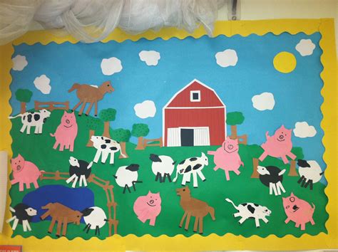 Farm Bulletin Board Farm Animals Preschool Farm Animal Crafts Animal