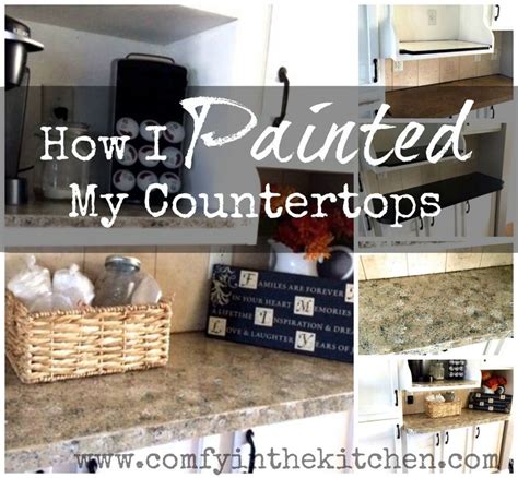How I Painted My Countertops Comfy In The Kitchen Countertops