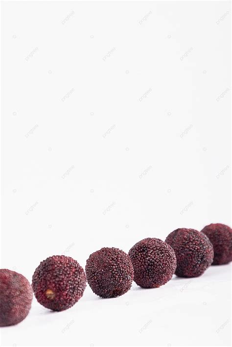 Bayberry Summer Heat Relief White Background Fruit Photography Map With