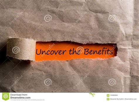 Uncover the Benefits Message in Letter or Note, Appearing Behind Ripped